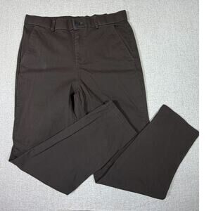 JMIERR Men 36 Brown Flat Front Straight Leg Pant Casual Work Travel Wear Comfort